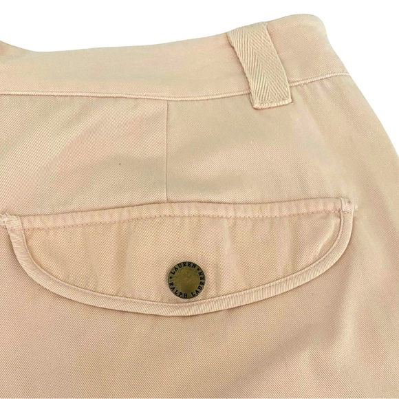 Lauren Ralph Lauren Pants 8 Pink Cargo Cotton Capris High Rise Cropped - Picture 6 of 8